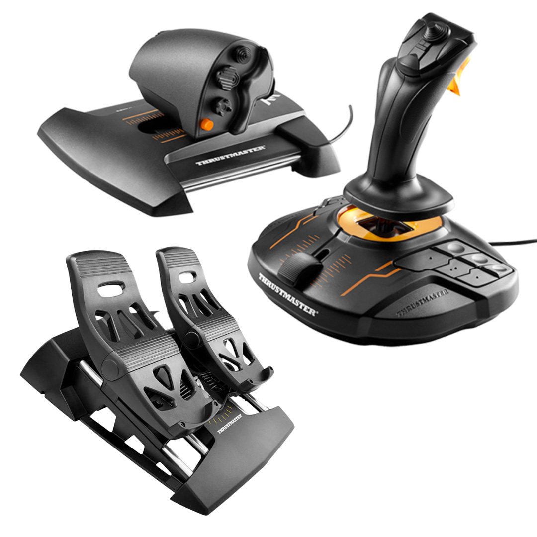 Thrustmaster T16000M FCS Pack | Joystick, Pedales + Mando de Potencia